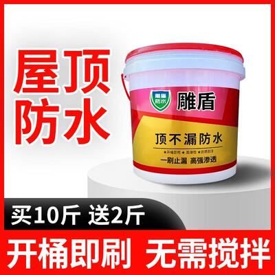 雕盾屋顶外墙窗户裂缝胶高强渗透一刷止漏顶不漏防水补漏胶材料新
