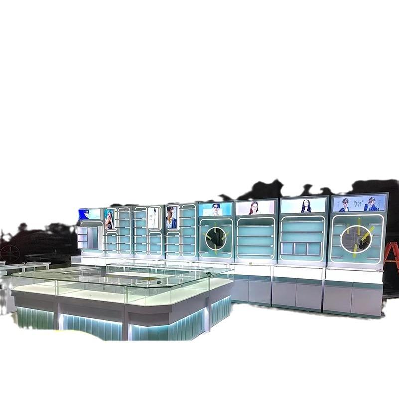 全店眼镜展示柜台子店陈列实木货架展柜厂可移动