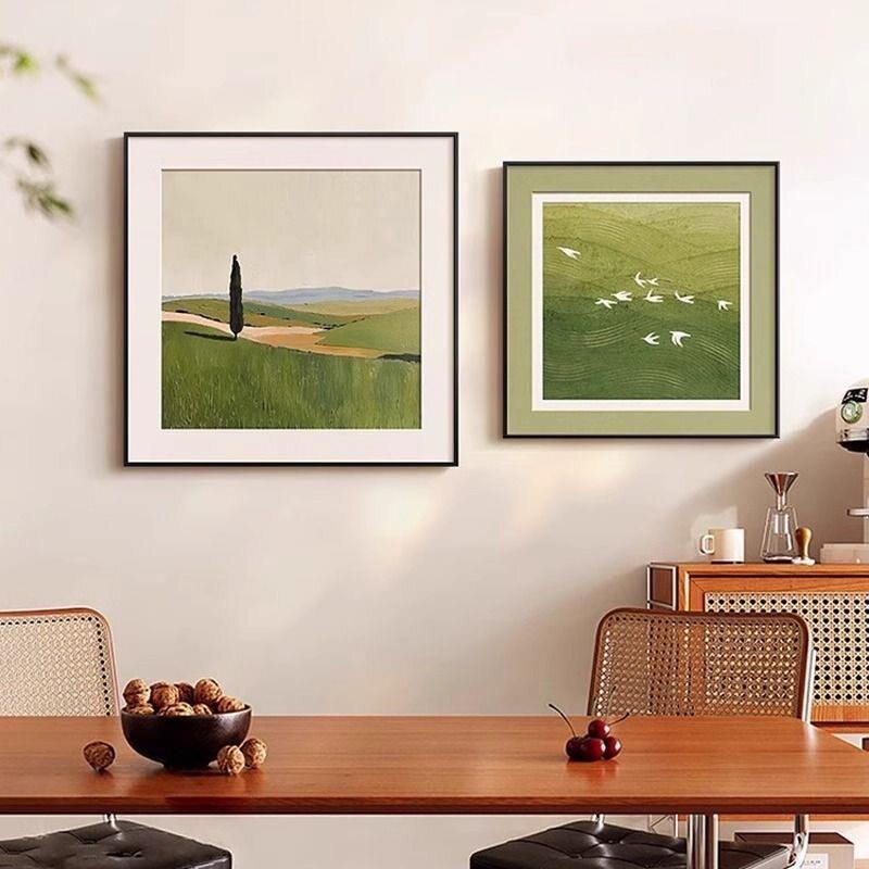 多巴胺客厅装饰画壁龛艺术沙发背景挂画餐厅色彩几何抽象卧室壁画