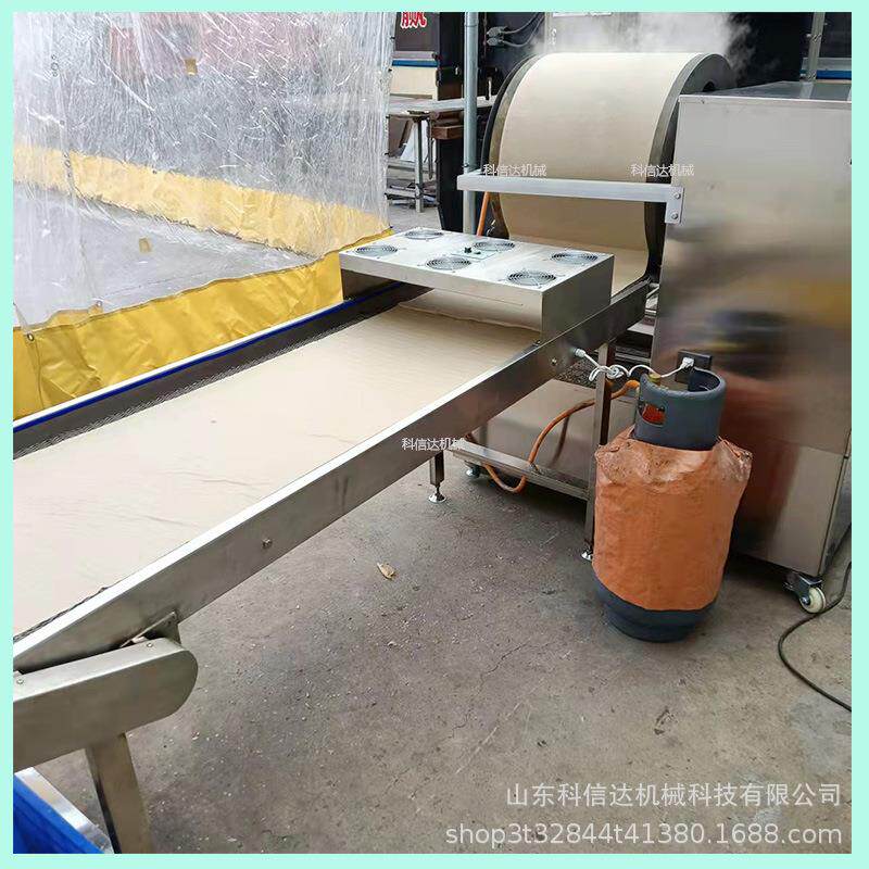 推荐全自动春卷皮机方形蛋皮机大型豆折机创业