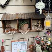 日式 饰墙挂墙隔断花园杂货壁柜 实木覆古架子格纹小壁柜装