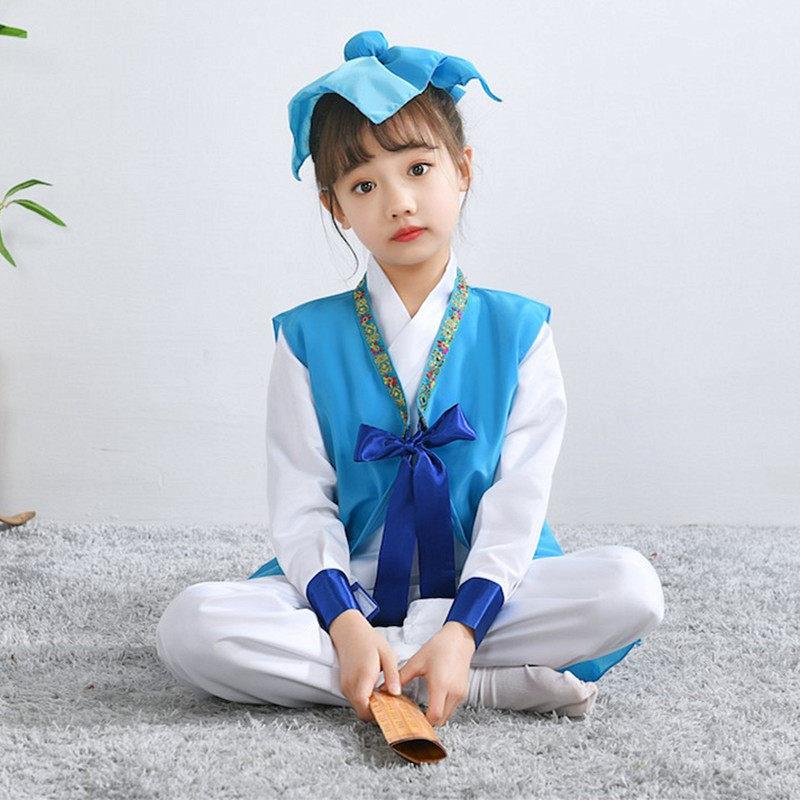 儿童古装、图书、童装、男女汉代演出服、儿童国学、弟子、三字经