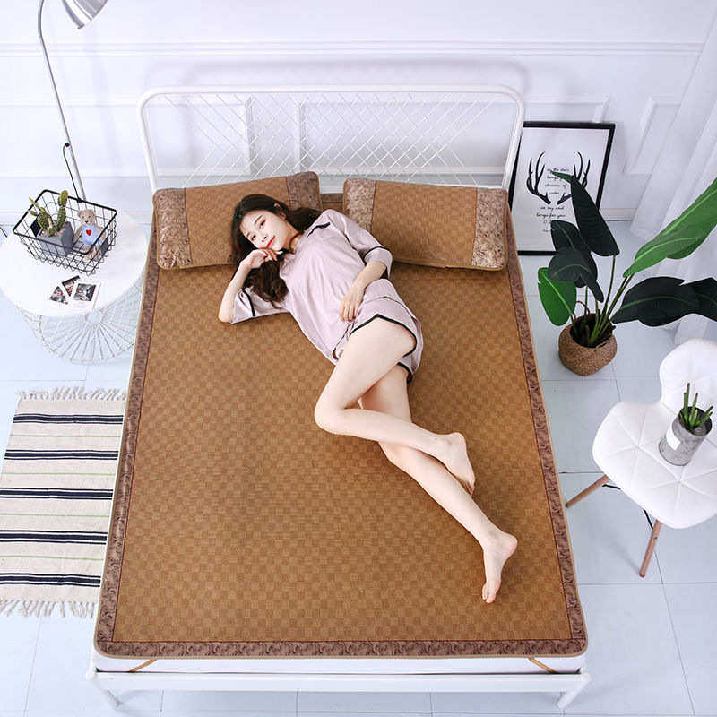 严选双面凉席冰丝席学生宿舍单双人床0.9m1.2m家用1.5米1.8米藤席,床上用品,藤席,淘宝优惠券,粉丝福利购,淘宝优惠卷