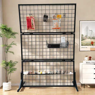 简易摆地摊折叠货架摆货架夜市饰品多功能便携式 地摊网格置物架子