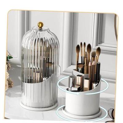 360 Degree Rotating Cosmetic Storage Box Makeup Organizer.