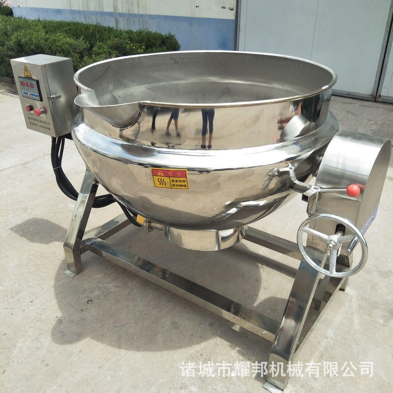 泡椒鸡爪麻辣鸭脖卤肉工味设备 温卤层制品入电诸城耀邦加加热夹