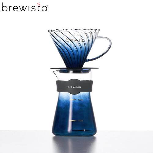 Brewista耐热玻璃手冲咖啡滤杯分享壶 V60滤杯影子蓝极光皓月套装