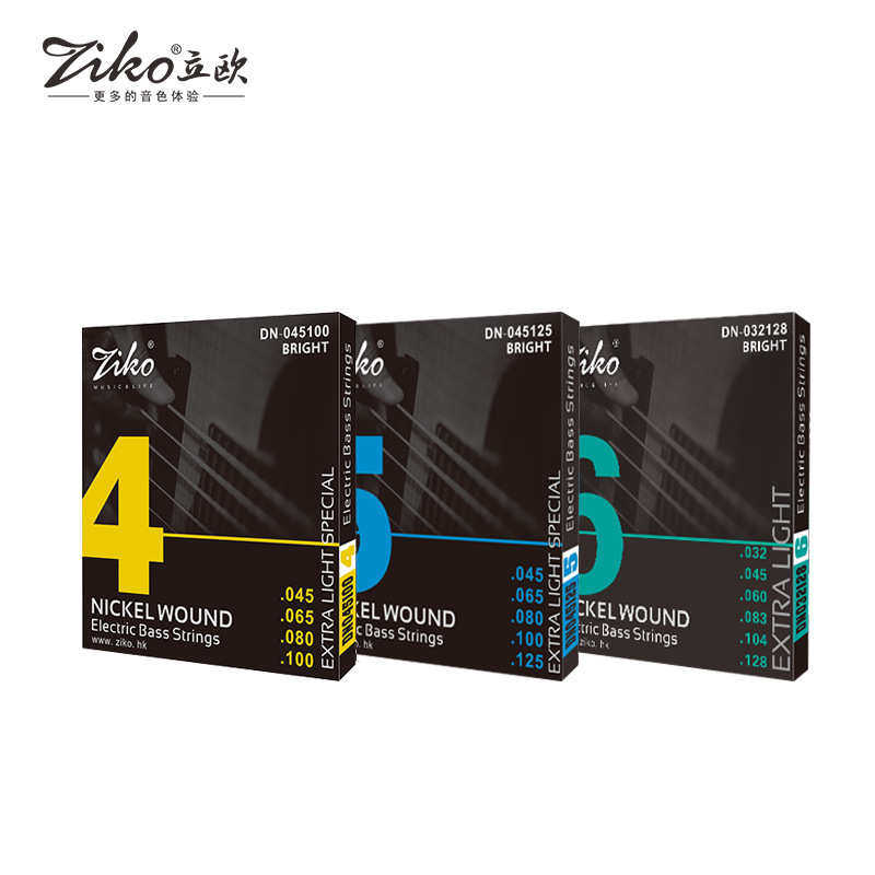 ZIKO立欧DN-045四弦电贝斯琴弦覆膜防锈4弦bss弦镍钢贝司通用套弦