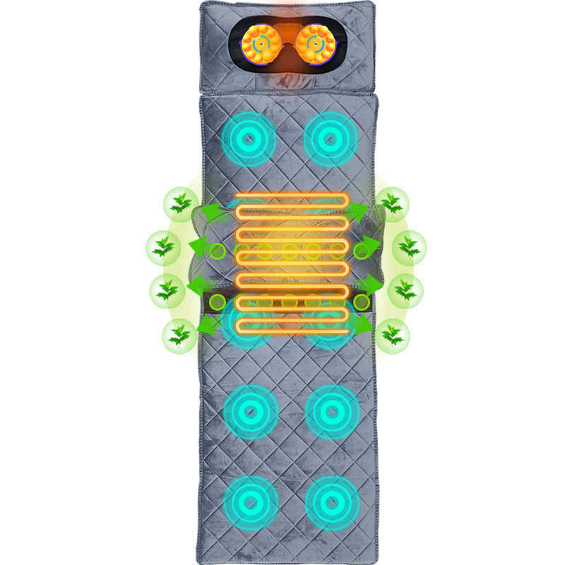 玉石按摩床垫全身多功能颈腰部震动揉捏艾灸加热按摩床垫