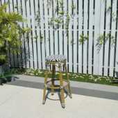 吧登吧台登编复古宿椅高脚靠背藤民藤椅吧高脚北欧户外咖啡厅吧椅