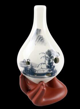 高档笛6 专业C中音孔六孔C调手绘ocarina学生乐A器陶初学淘笛追乐