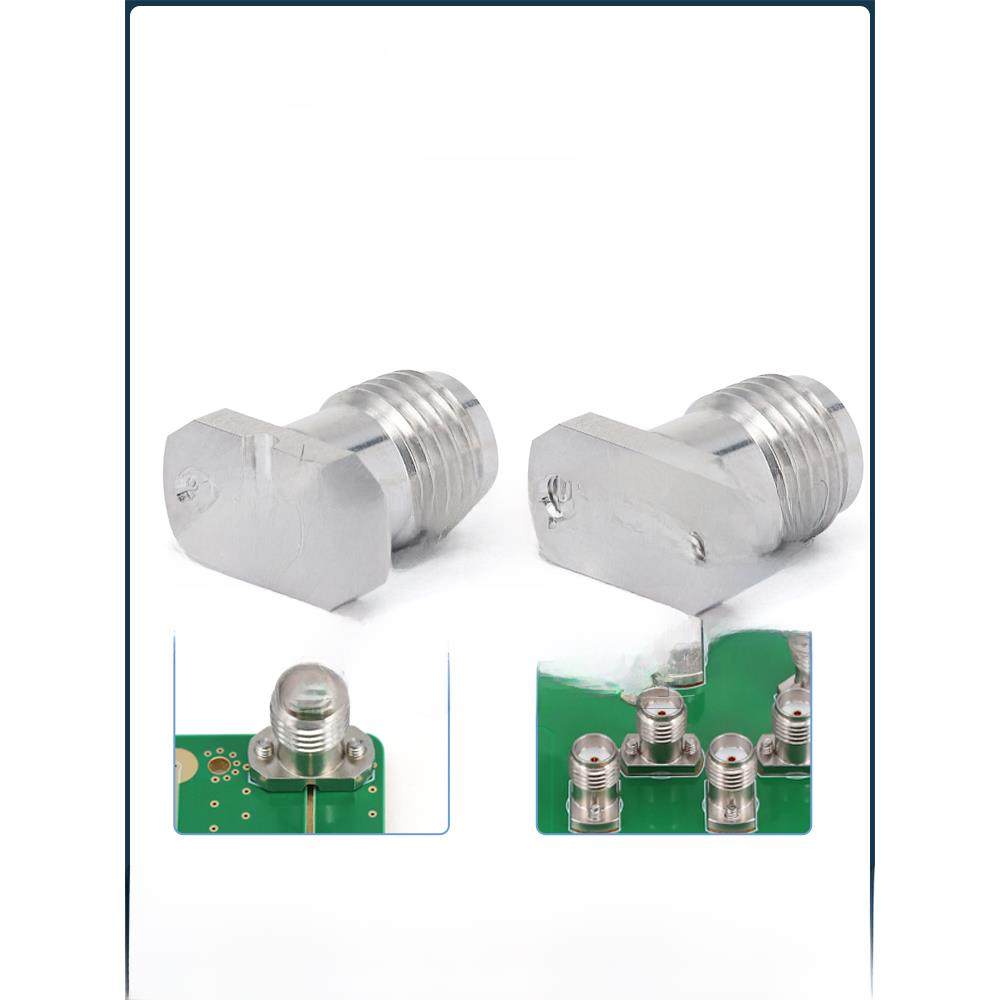 谷波互连SMA-KFD216垂直免焊接头射频同轴连接器双孔法兰 26.5GHz