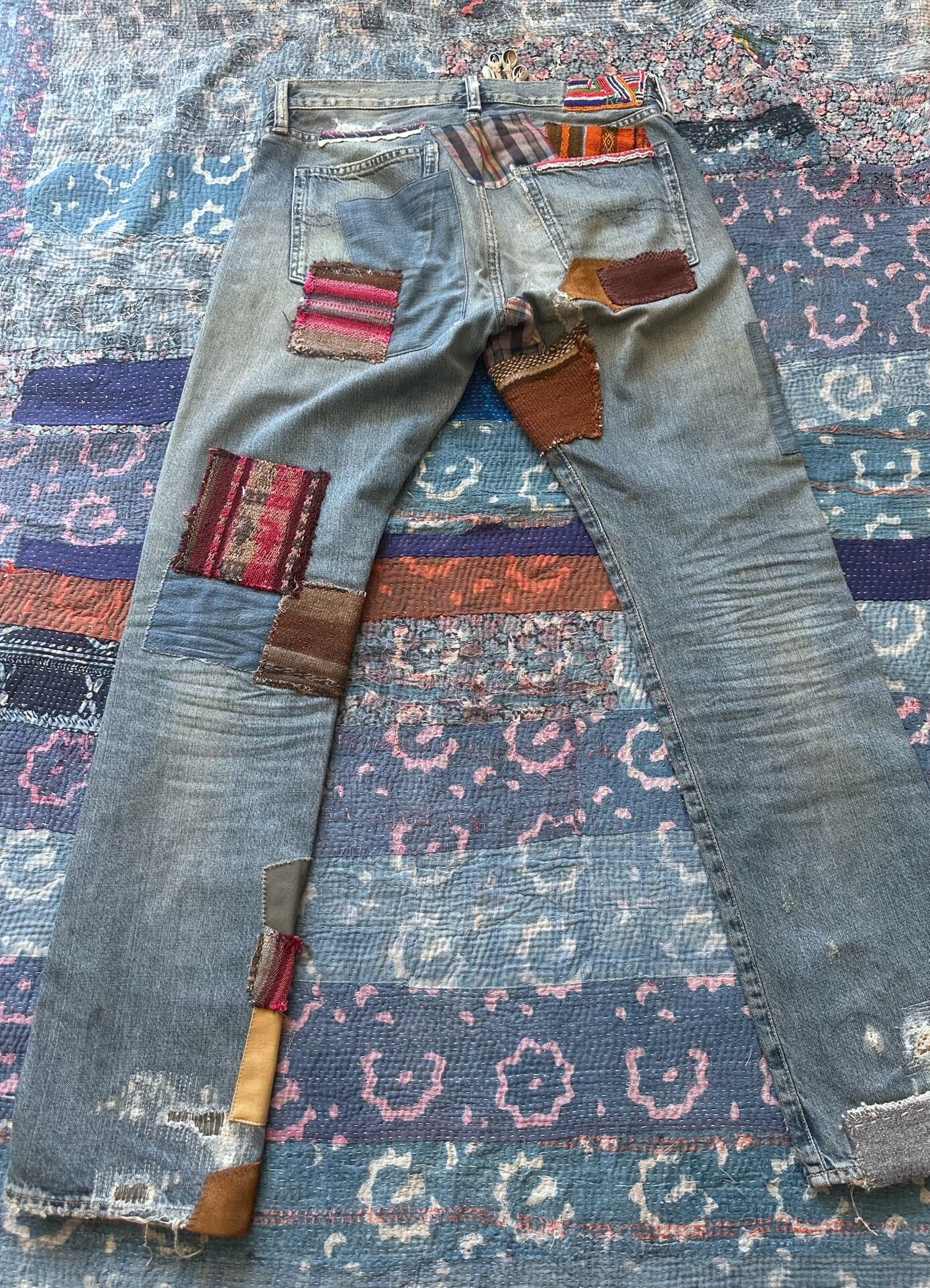 Polo Ralph Lauren Patchwork Distressed Jeans — front