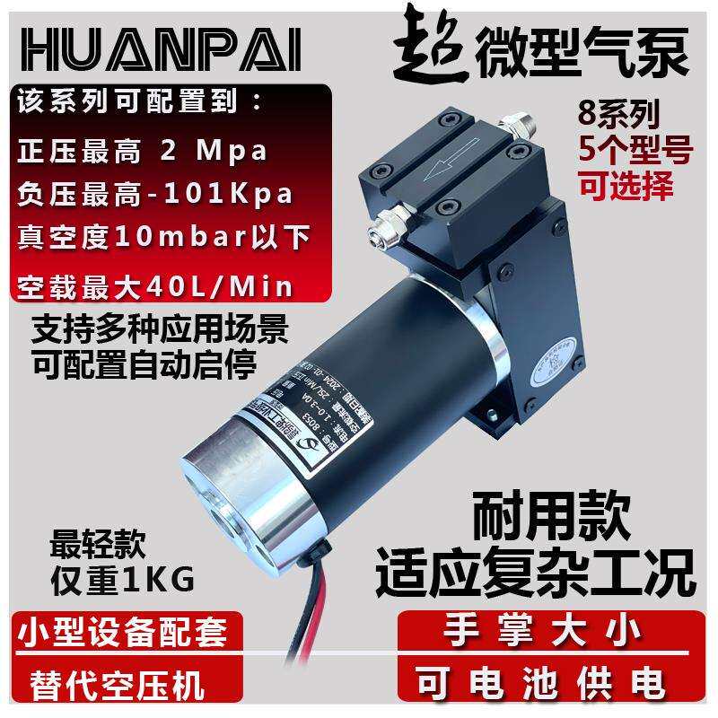 微型气泵正压打气泵高压力活塞真空泵空压机气罐增压无油气缸气泵
