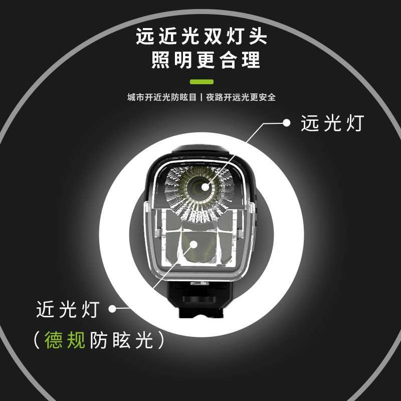 黑鸟自行车前灯夜骑灯快拆防水高亮强光截止线山地公路车骑行配件