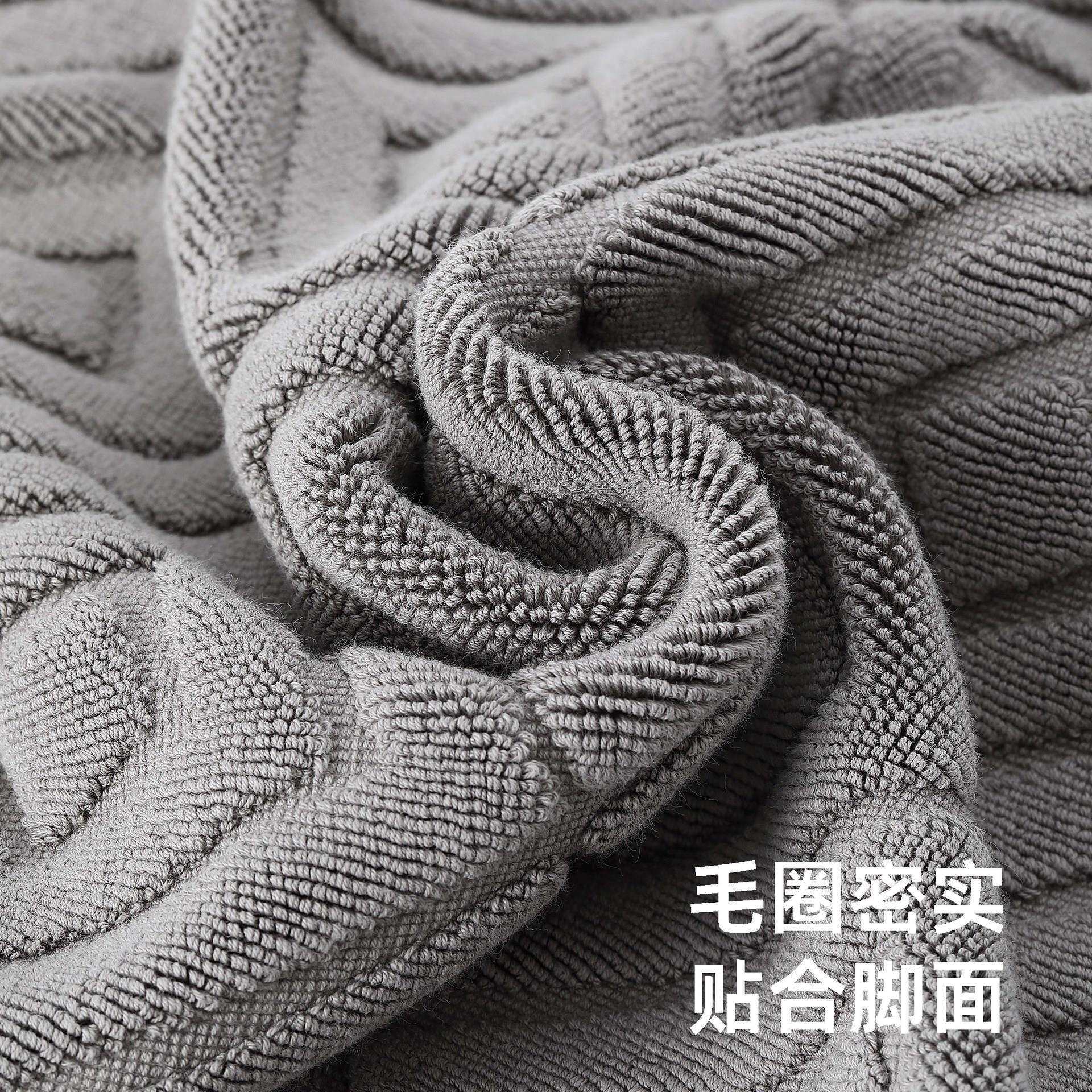 酒店地巾纯棉浴室地垫防滑家用卫生间脚垫民宿吸水毛巾踩脚布小号