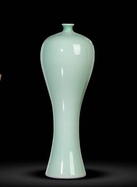 景德镇陶瓷器影青花瓶插花客厅中式家居宋代美学装饰品美人瓶摆件