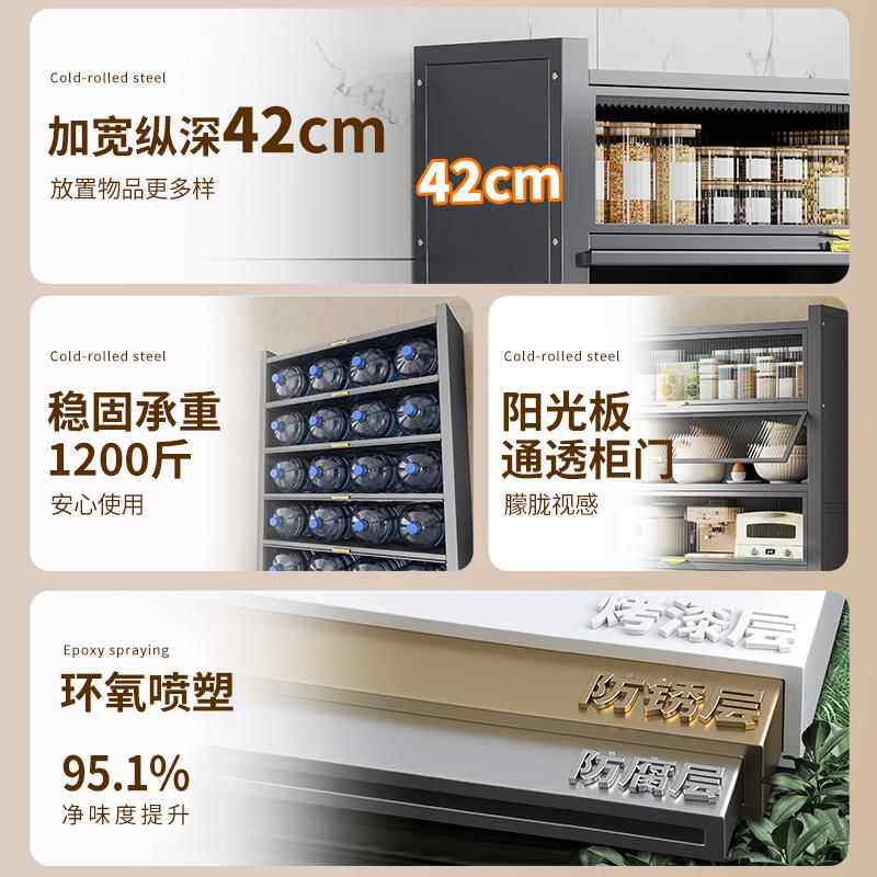厨房173置物架柜落地多层防收纳柜碗家用多功柜能餐边橱柜储物柜