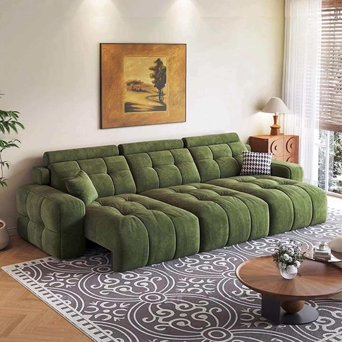 工厂直销电动多功能沙发床客厅伸缩可躺可睡小户型布艺直排沙发