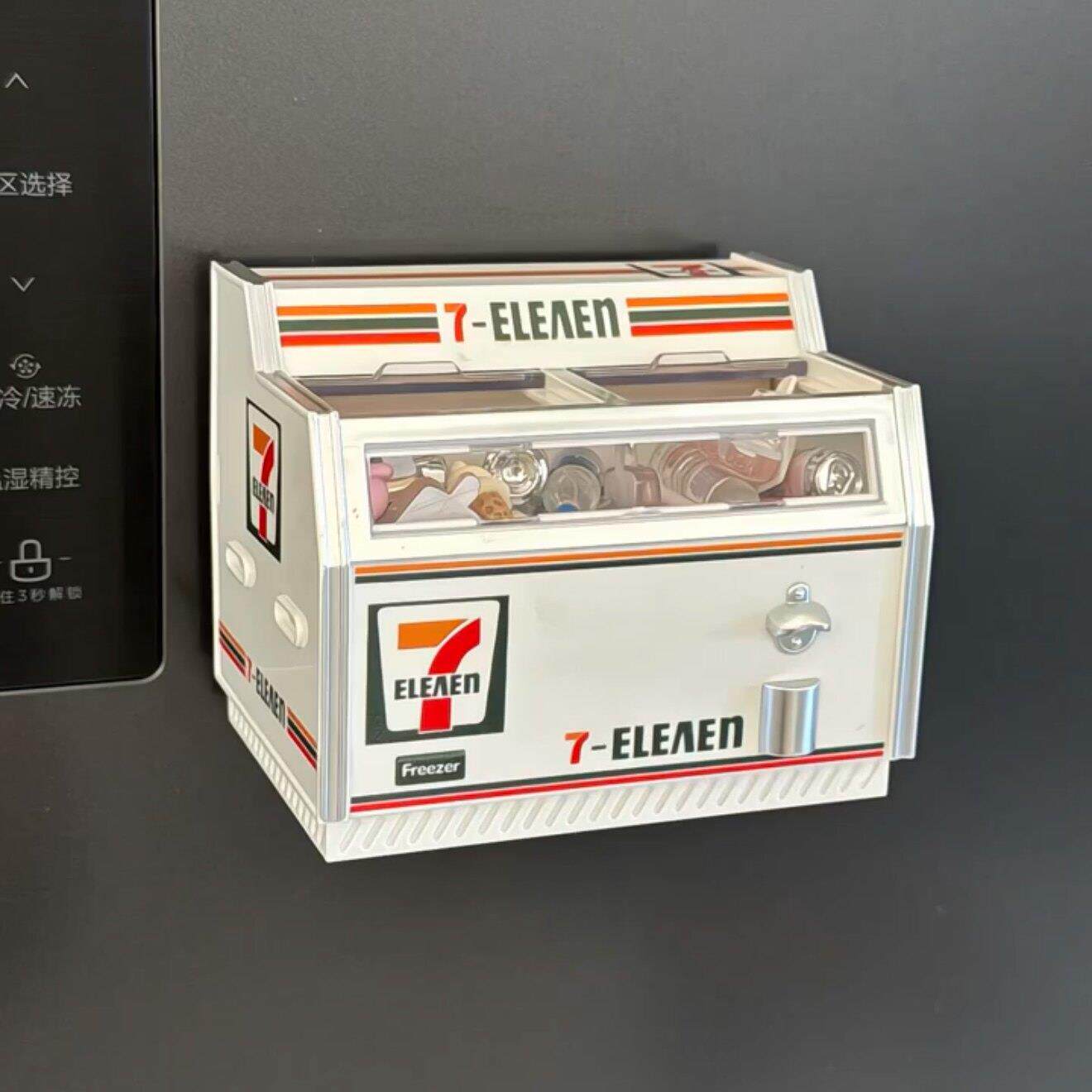 711便利店冰箱贴创意迷你微缩冰柜diy冰箱装饰品仿真冷柜模型摆件