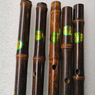 正品八笛十年代库存老料裂子全调紫竹横笛福建产三开包换一年支价