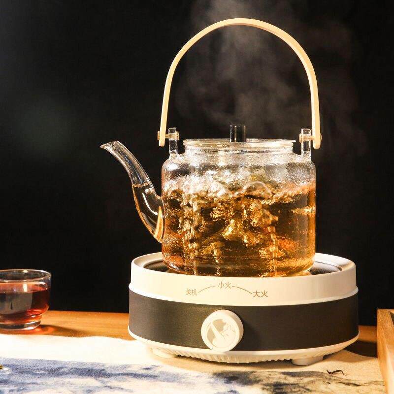 喜猪电陶炉煮茶家用茶炉小型煮茶器玻璃壶蒸茶煮茶器多功能电陶炉