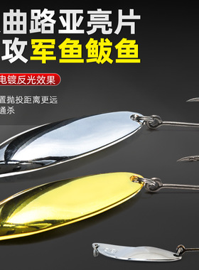 双曲路亚亮片马口亮片金属路亚饵翘嘴鲈鱼鳜鱼淡钓海鲈鲅鱼饵