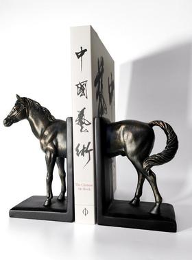 欧树脂黑扫铜断马书挡摆样板ES-A6437件房办公面室书房客厅式家居