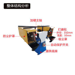砂带抛光机铸件去毛刺打磨机工业级高速耐用型三相 宁力机械除尘款