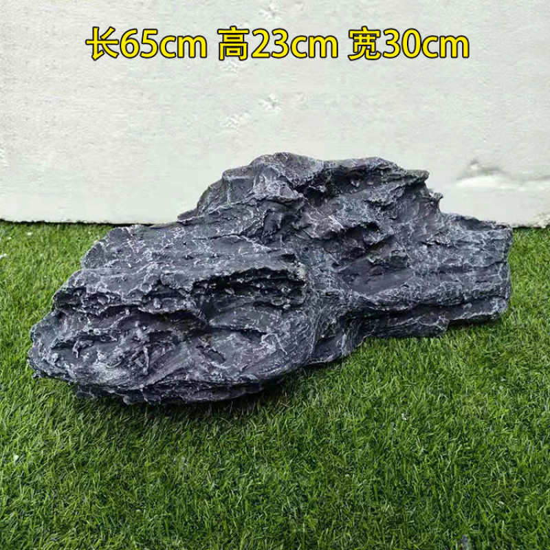 室内外装饰仿真石头摄影道具庭院假山石造景树脂玻璃钢灰色假雄社