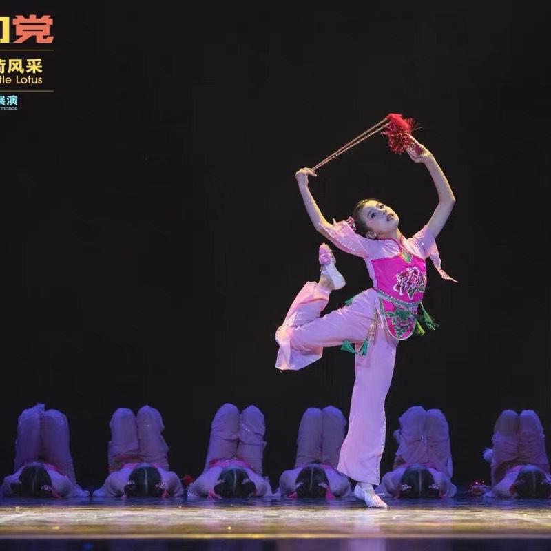 高档儿舞小荷风采我的小花鼓演出古典舞伞舞表演服扇子秧歌服服新