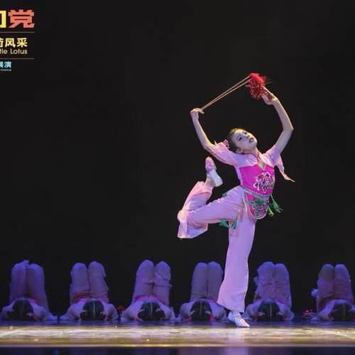 新款童小荷风采我的小儿花演出服古典舞服伞舞表演扇子舞秧鼓歌服