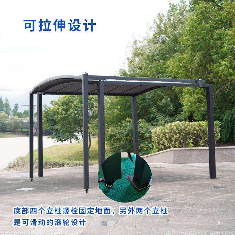 移动车库车棚停车棚家用别墅庭院防雨棚子伸缩式遮阳棚钢制车棚