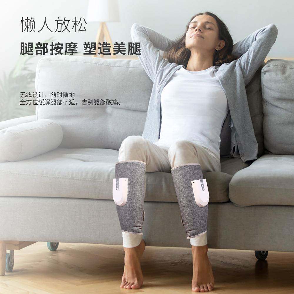 全自动腿部按摩器小腿空气波按摩仪老人家用气压热敷廋美腿足疗机