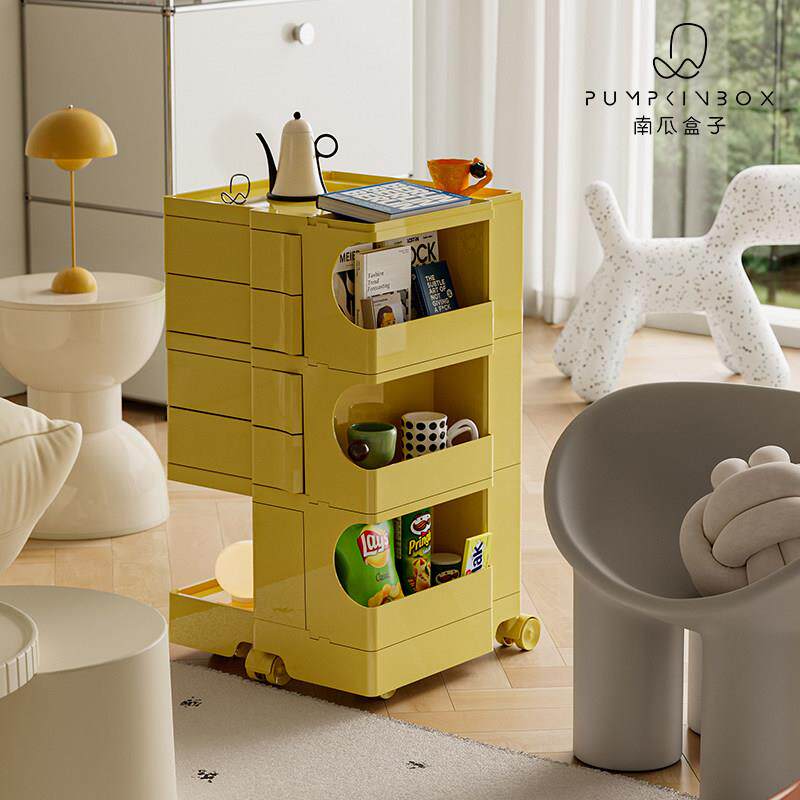 北欧床头柜现代简约家用床边收纳柜可移动边柜网红推车零食收纳柜