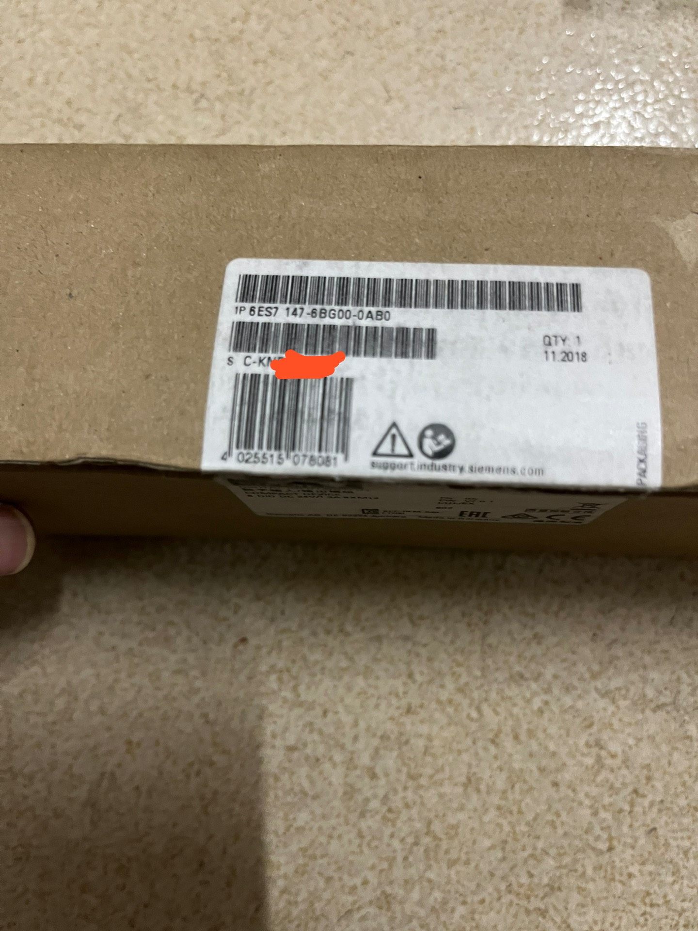 西门子147-6BG00 全新原装正品，全新仅拆封。