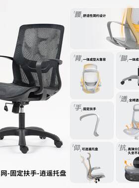 人体工学椅电脑办公会议椅家用舒适久坐椅子书桌学习靠背电竞椅