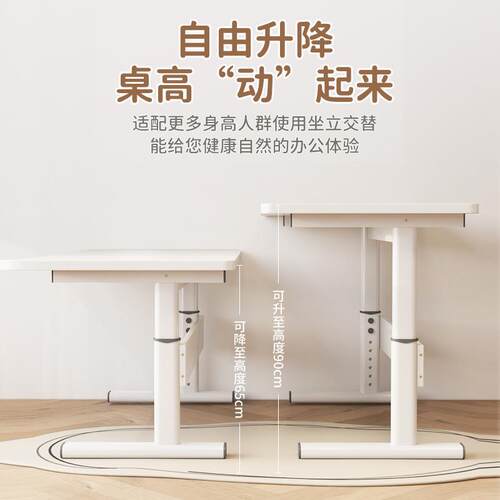 书桌电脑台式桌简约家用学生写字台卧室写字桌办公室桌子升降台