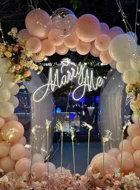 Marry Me Marry Me求婚灯霓虹灯定制生日快乐Led灯生日快乐灯标志