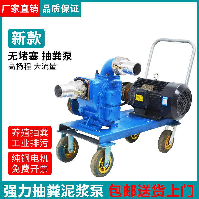 泽洋强力抽粪泵养殖场专用不锈钢自吸大流量家用化粪池污水泥浆泵