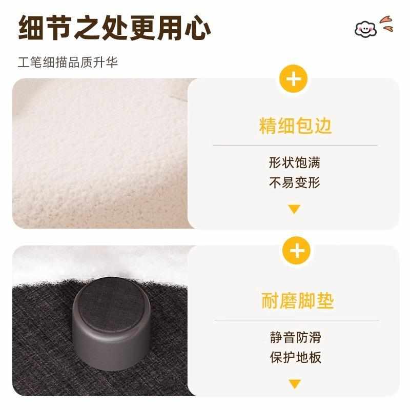 羊羔绒小凳子家用客厅轻奢高级感茶几沙发凳儿童矮板凳门口换鞋凳