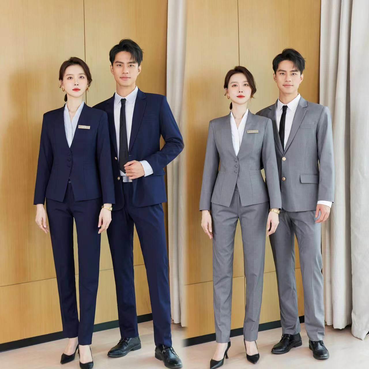 男女职业工装西服套装五星级酒店珠宝店金店管理层经理前台工作服图片