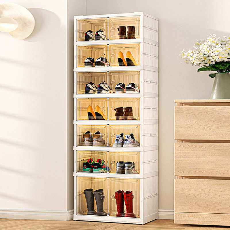 鞋柜就免一拉鞋架鞋盒收纳鞋子安装用一件起批家用一体式折叠,收纳整理,鞋子收纳架,淘宝优惠券,粉丝福利购,淘宝优惠卷