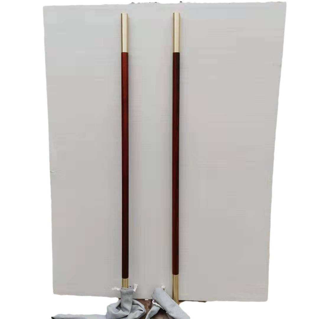 齐眉棍紫光. 檀木1健身 米武术棍子紫檀木棍铜棍子两头2金箍棒