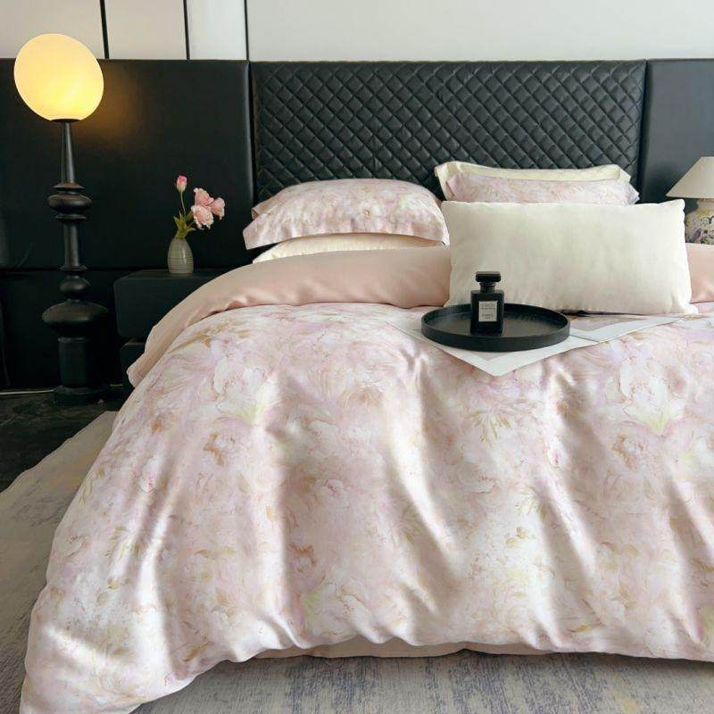 法式奢华风00支莱赛尔纤维数码印花贡缎主卧四件套亲肤床品舒适,床上用品,床垫/床褥/床护垫/榻榻米床垫,淘宝优惠券,粉丝福利购,淘宝优惠卷