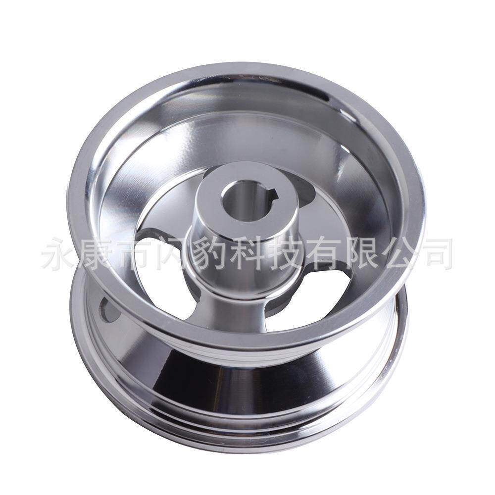 卡丁车5寸铝合金轮毂漂移车轮胎铝圈10*3.60-5 轴承轮毂键槽轮毂