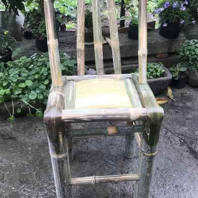 竹外椅靠制背椅竹手工式中休闲椅桌椅餐椅农家乐户竹凳985加宽竹