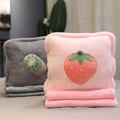 抱枕被子两用珊瑚绒汽车上折叠车载三合一车内毛毯午睡枕腰靠座椅