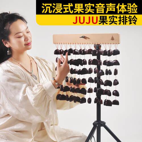 南美果实壳音束排铃果实摇铃天然果实音乐会伴奏手摇梵木果小乐器