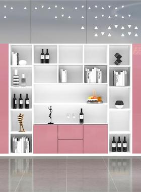 白色烤漆简书约现代木柜办公柜子储物柜组合文件柜室资料SMP-12柜